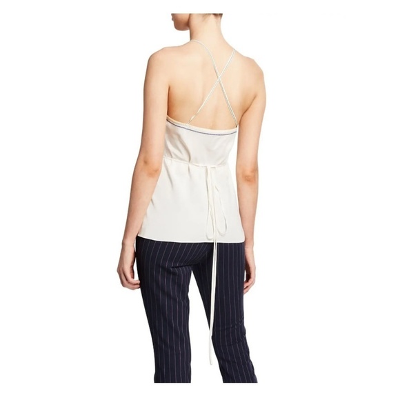 Rag & Bone Chalk Cream Silk Lina Wrap Cami Tank 4 - Picture 7 of 7
